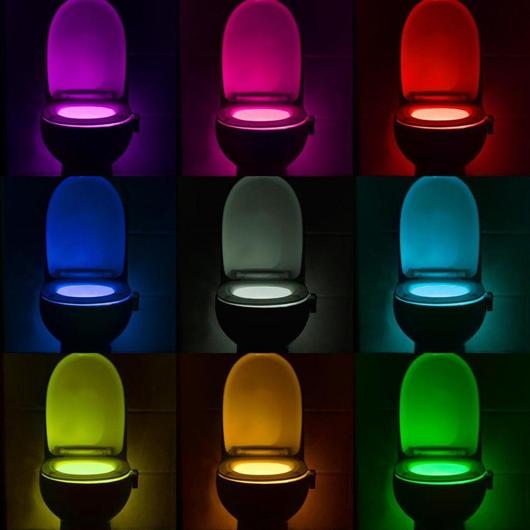 Lampe LED de toilettes BOWL LIGHT 8 couleurs avec capteur de mouvement